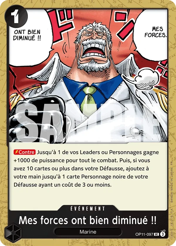 Mes forces ont bien diminué !!