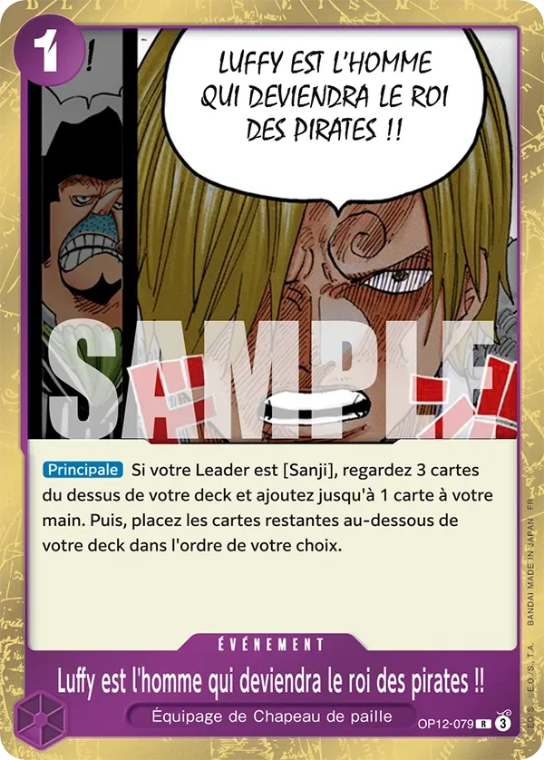 Luffy est l'homme qui deviendra le roi des pirates !!