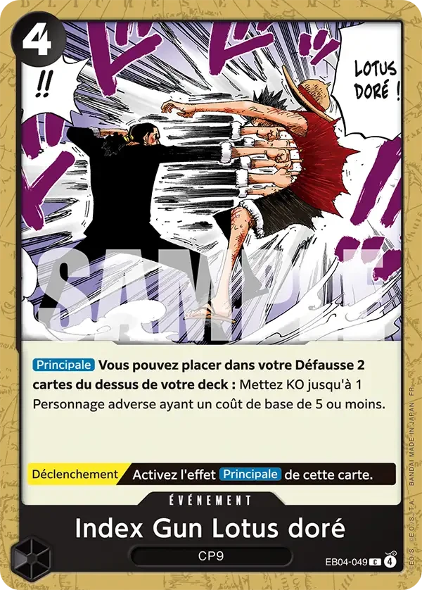 Index Gun Lotus doré