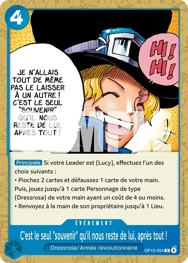 C'est le seul "souvenir" qu'il nous reste de lui, après tout !