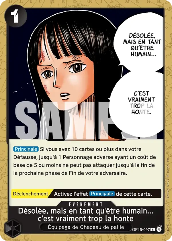 Désolée, mais en tant qu'être humain... c'est vraiment trop la honte