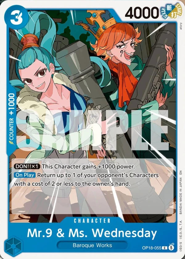 Mr.9 & Ms. Wednesday (OP18-055) - One Piece Card Game · OPlayTCG