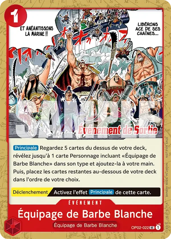 Équipage de Barbe Blanche OP02-022 - One Piece Card Game