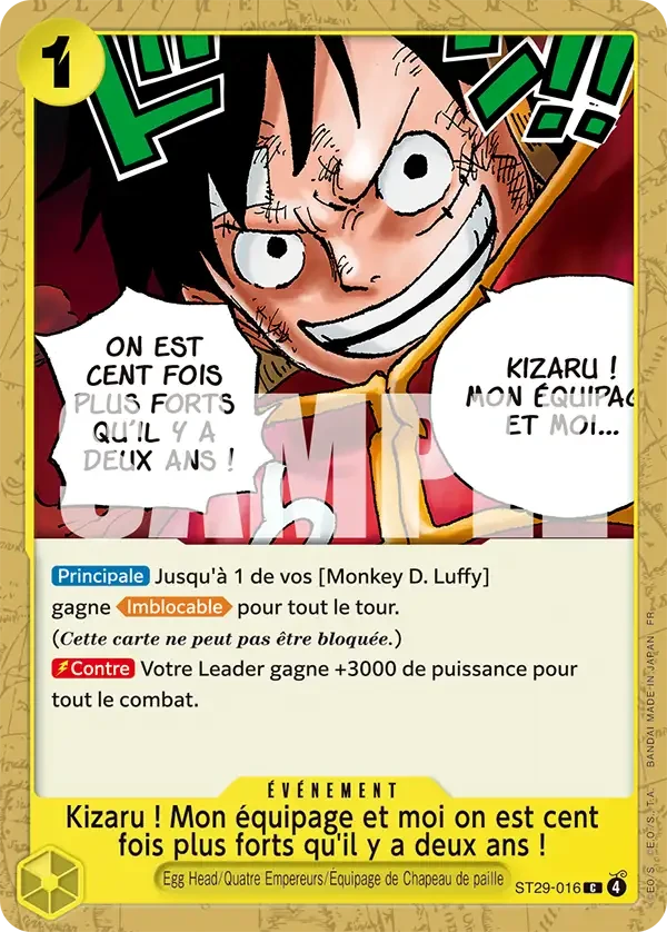 Kizaru ! Mon équipage et moi on est cent fois plus forts qu'il y a deux ans !